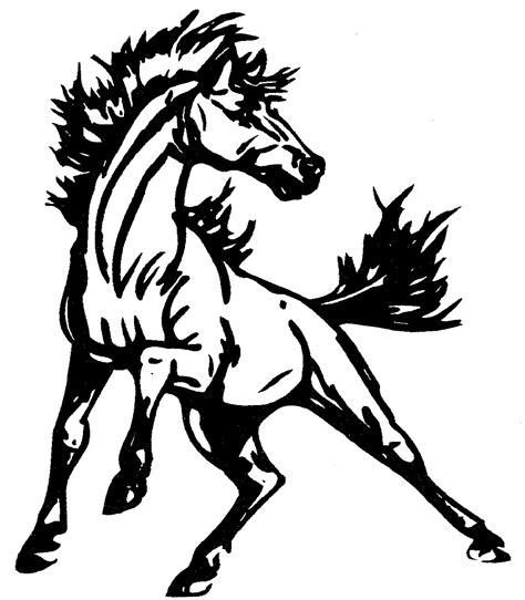 mustang horse logo clip art